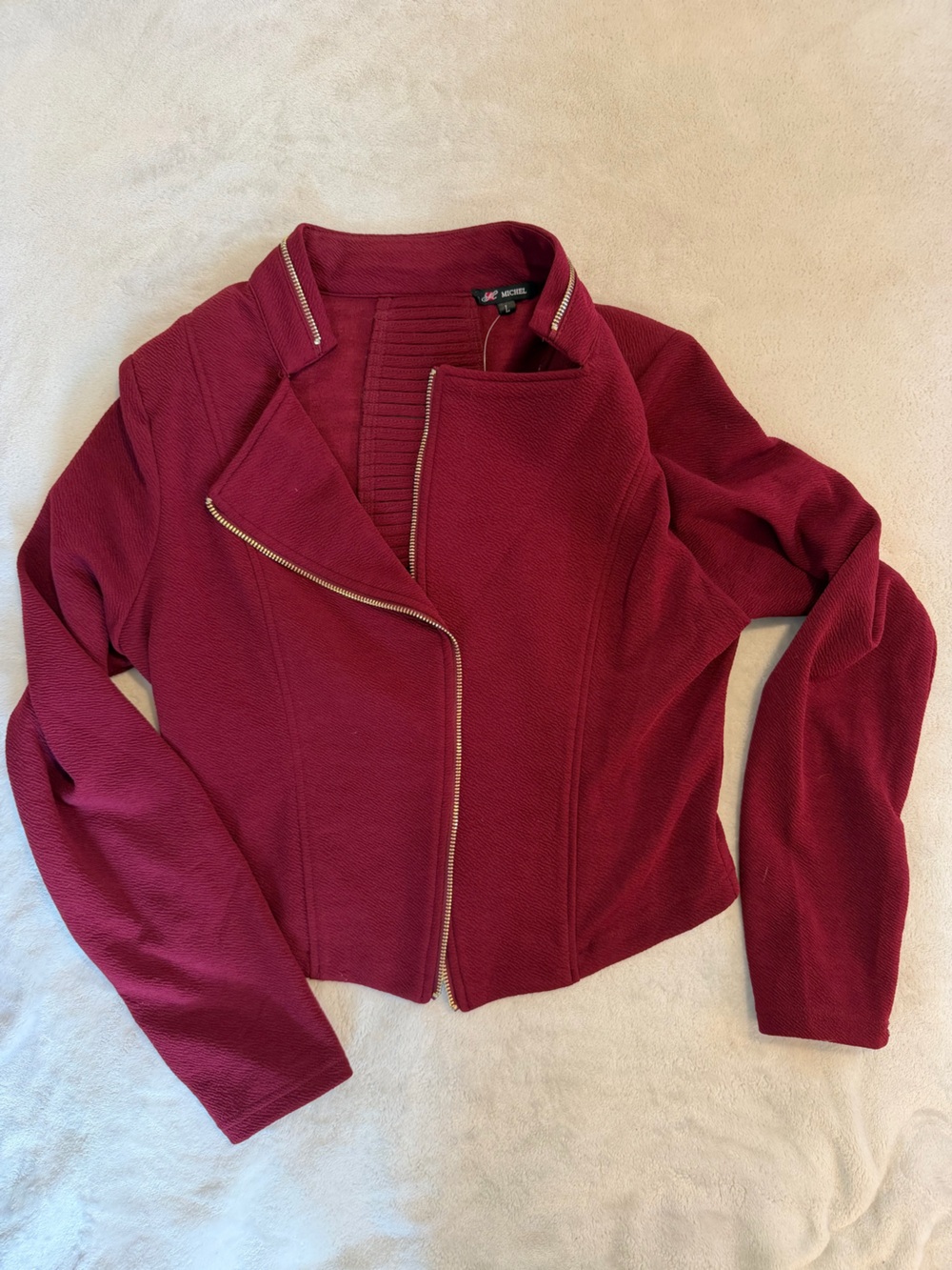 Michel Fashion Women's Burgundy Jacket